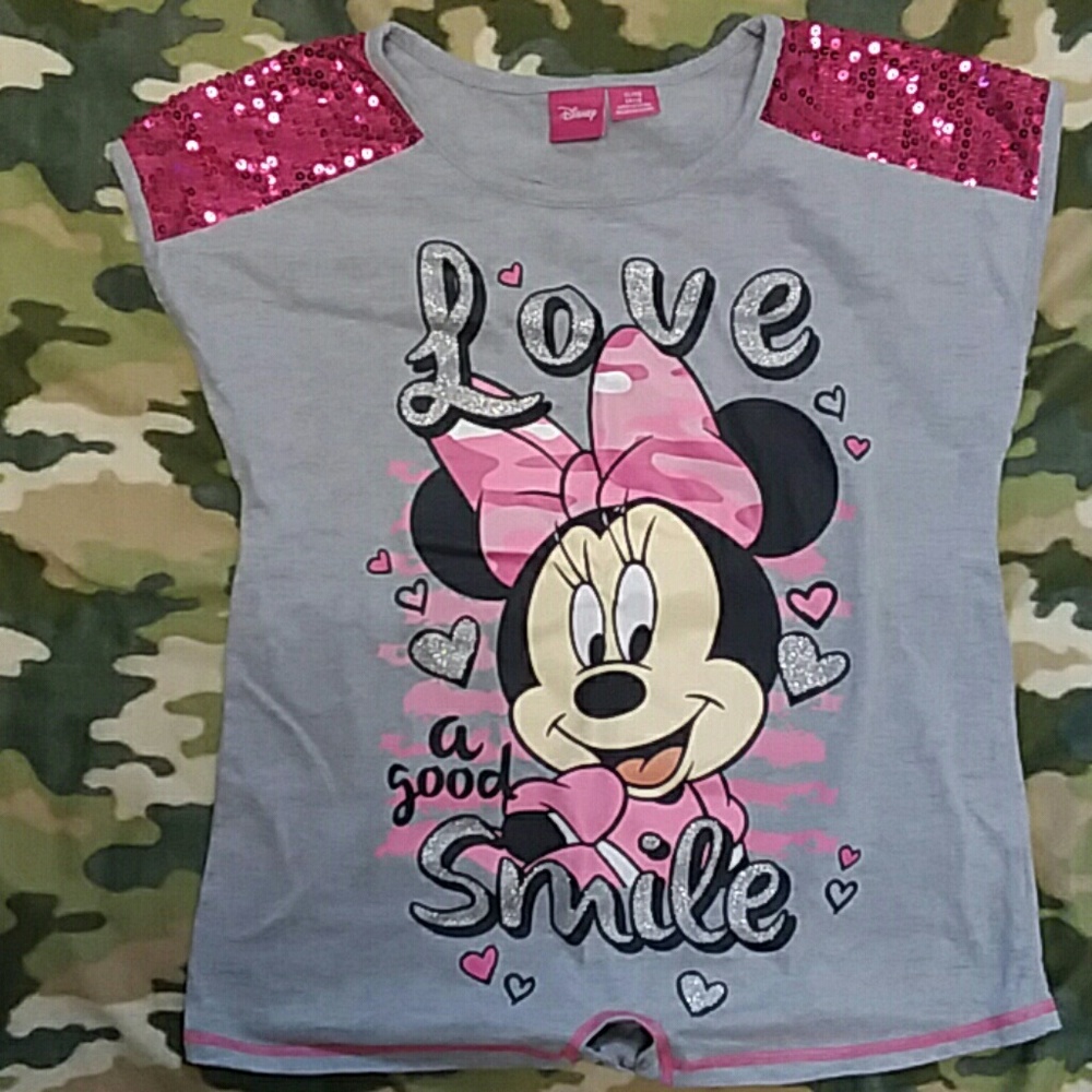 Minnie sequin shoulder top
